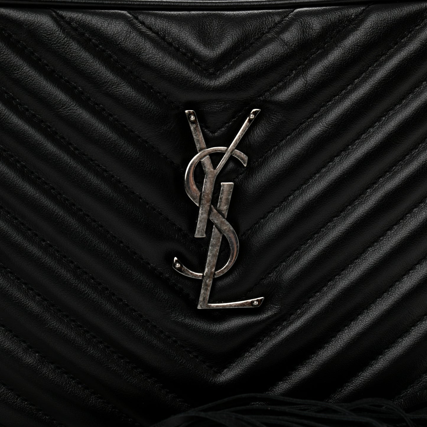 Calfskin Matelasse Monogram Lou Camera Bag Black