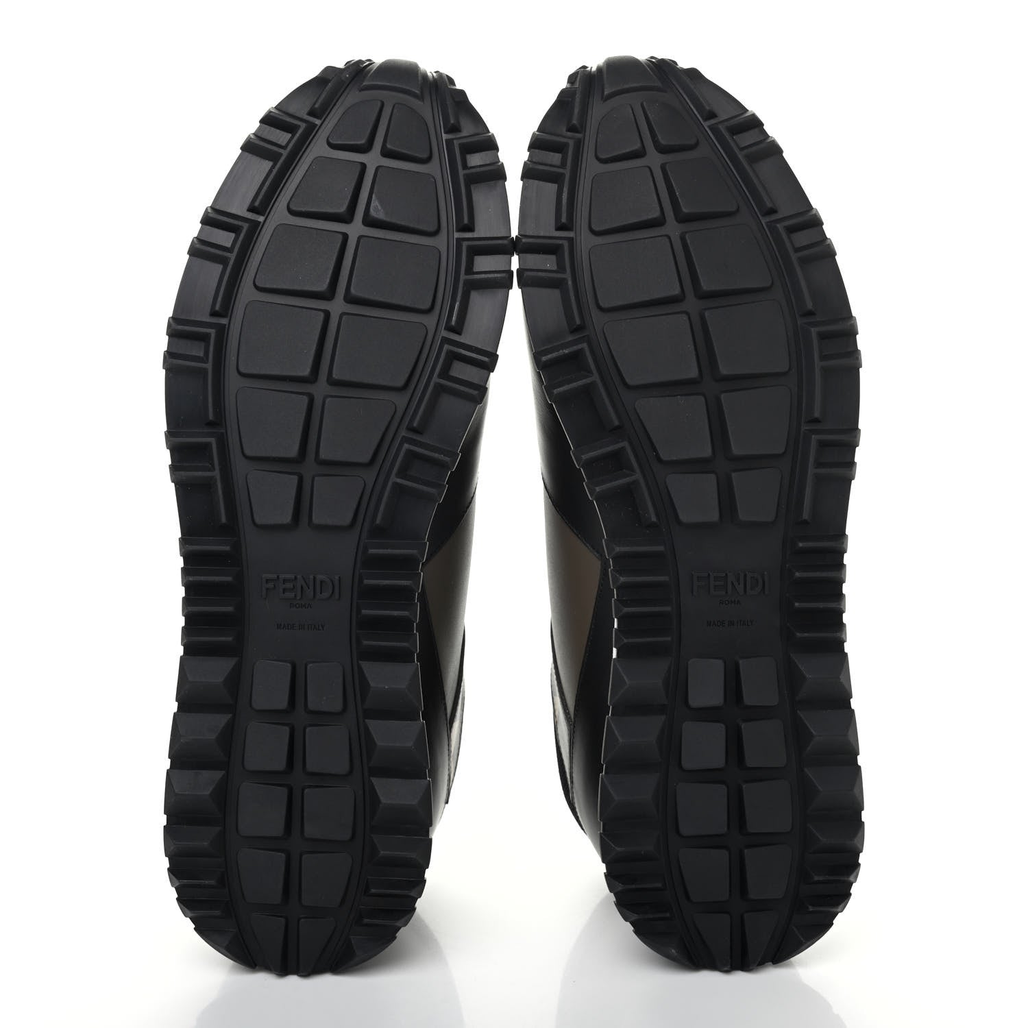 Fendi Calfskin Nylon Mens Camo Bugs Sneakers 8.5 Military Black Multicolor 4 of 4