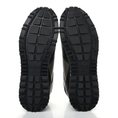 Fendi Calfskin Nylon Mens Camo Bugs Sneakers 8.5 Military Black Multicolor 4 of 4