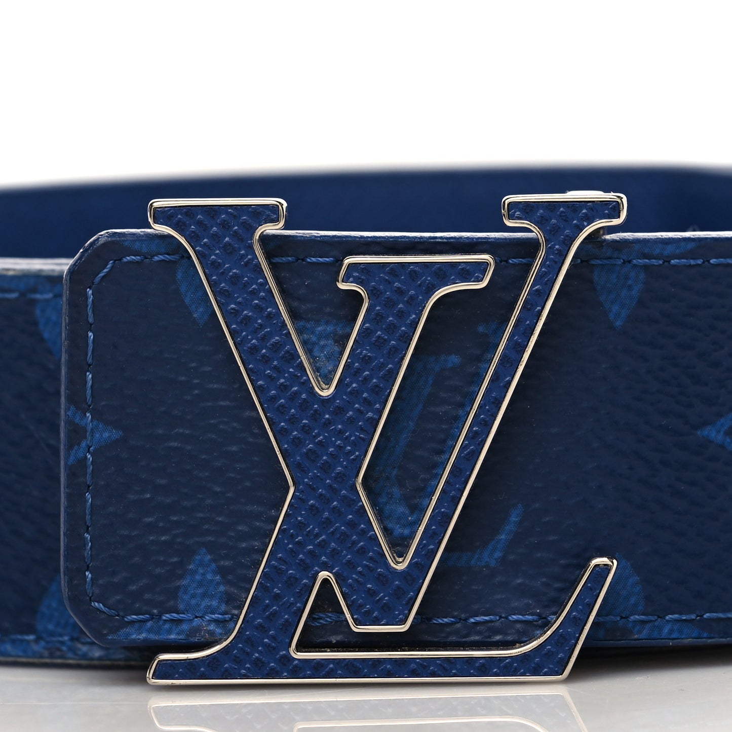 Monogram 40mm Reversible LV Initiales Belt 100 40 Cobalt Blue
