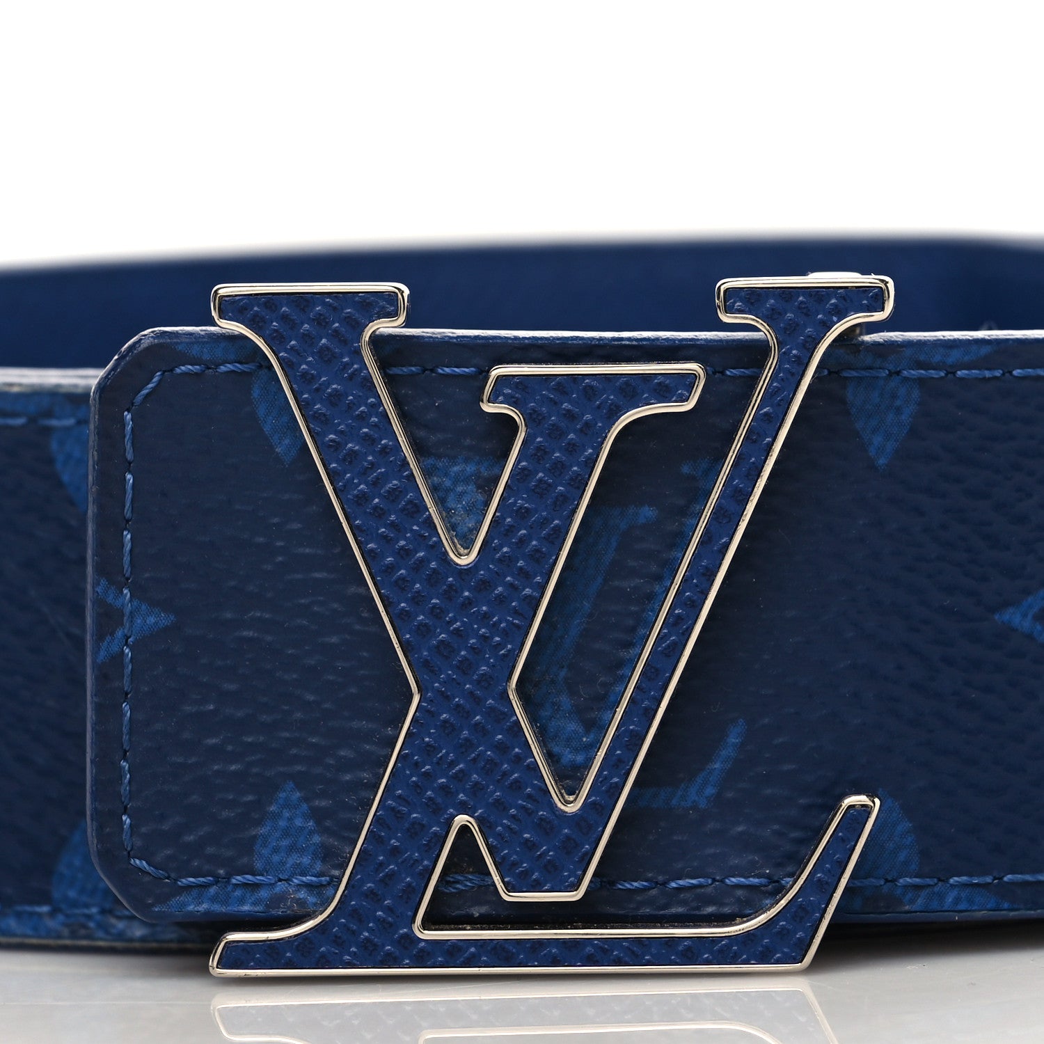 Louis Vuitton Monogram 40mm Reversible LV Initiales Belt 100 40 Cobalt Blue 2 of 6