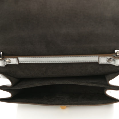Fendi Vitello Catalan Mirror Scalloped Multi Studded Small Kan I Shoulder Bag Argento 5 of 11