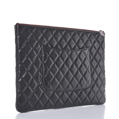 Chanel Caviar Quilted Large Cosmetic Case Black 3 of 8
