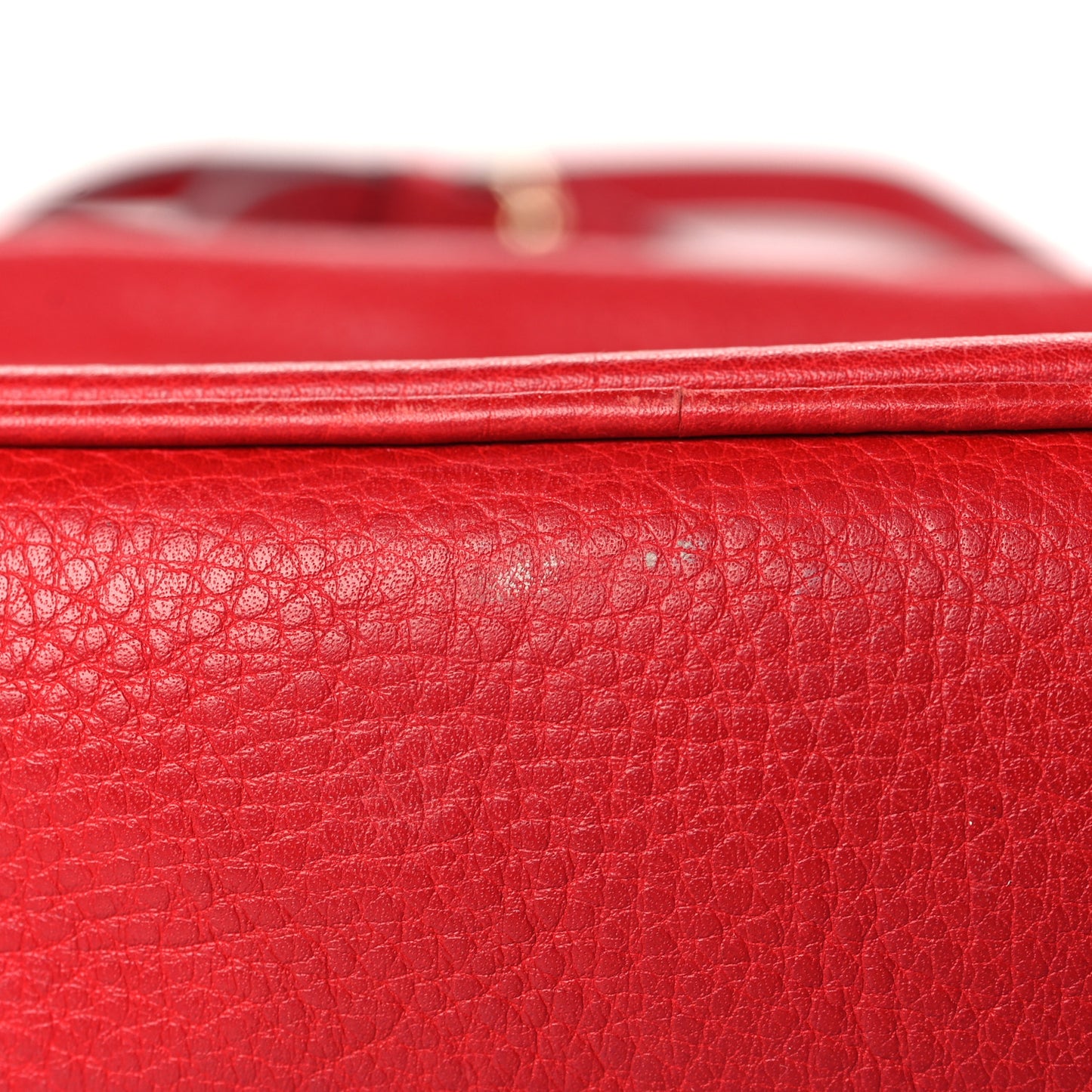 Pebbled Calfskin Small Soho Disco Bag Tabasco Red