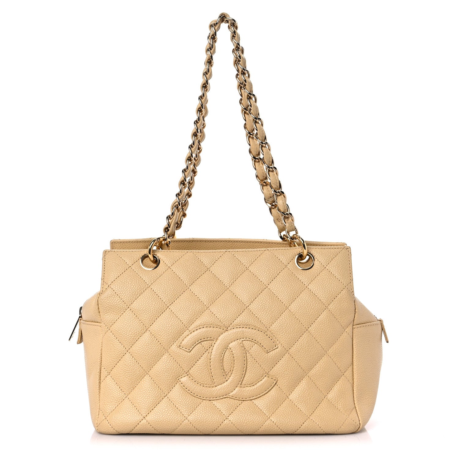 Chanel Caviar Quilted Petit Timeless Tote PTT Beige 1 of 24