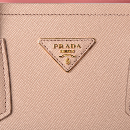 Prada Saffiano Cuir Medium Double Bag Cammeo Rosa 6 of 13