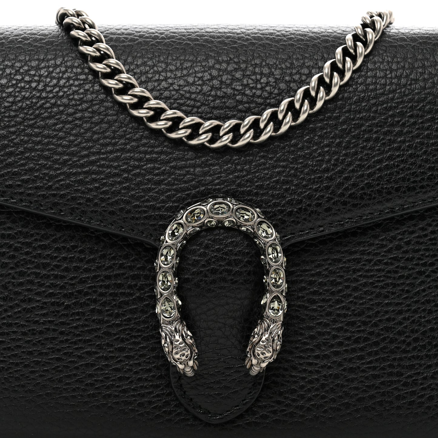 Calfskin Mini Dionysus Chain Wallet Black