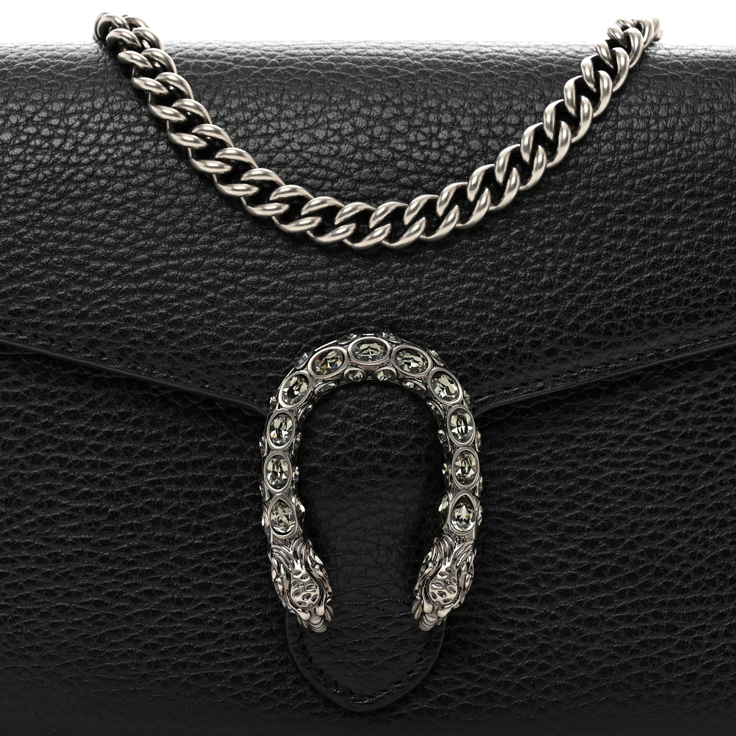 Gucci Calfskin Mini Dionysus Chain Wallet Black 5 of 10