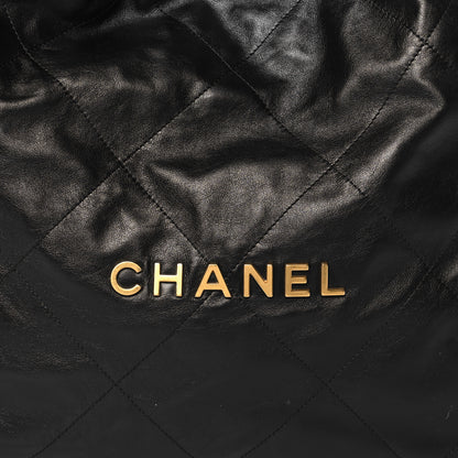 Chanel Shiny Calfskin Quilted Chanel 22 Black 9 of 12