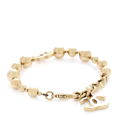 Chanel Metal Beaded CC Bracelet Gold 3 of 5