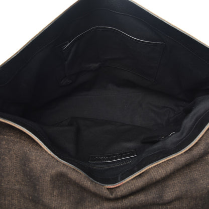 Burberry Brit Canvas Mega Check Grainy Calfskin Messenger Bag 5 of 8