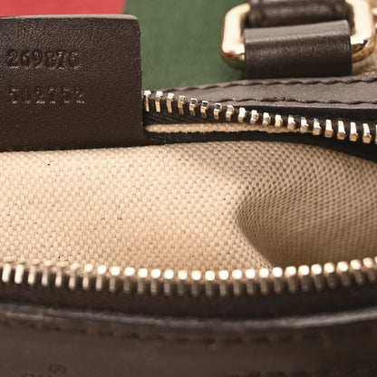 Gucci Monogram Vintage Web Small Boston Dark Brown 7 of 12
