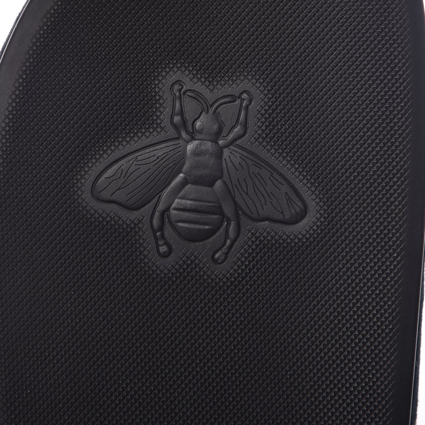 Softy Velvet Malaga Kid Bee Star Embroidered Womens Horsebit River Slippers 39 Black