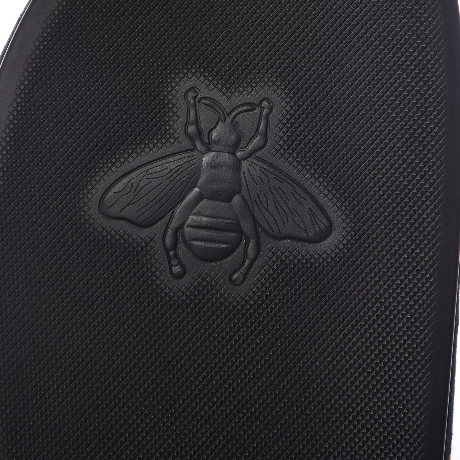 Gucci Softy Velvet Malaga Kid Bee Star Embroidered Womens Horsebit River Slippers 39 Black 6 of 12