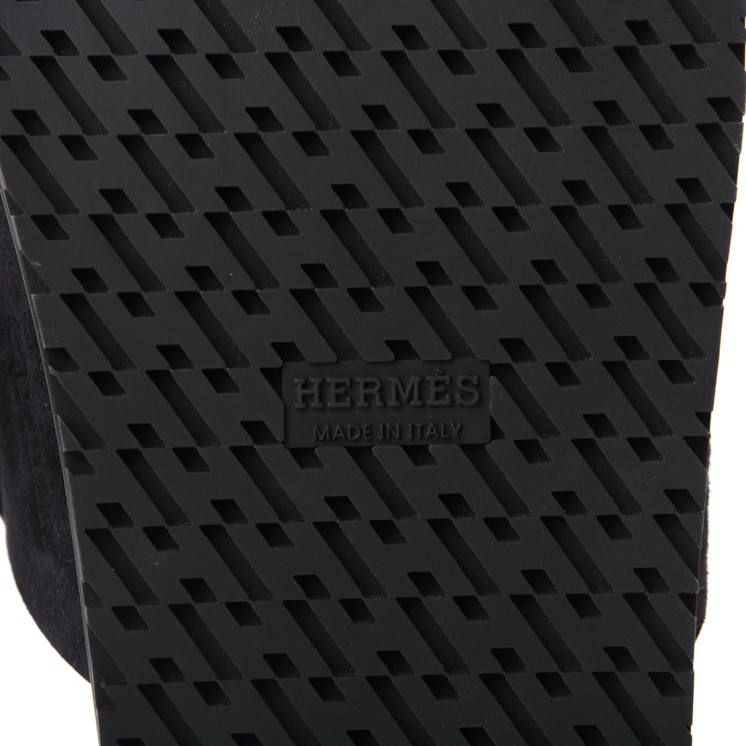Hermes Suede Goatskin Womens Chypre Sandals 37 Black 8 of 11