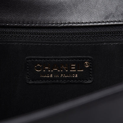 Chanel Lambskin Quilted New Medium Boy Flap Black 8 of 10