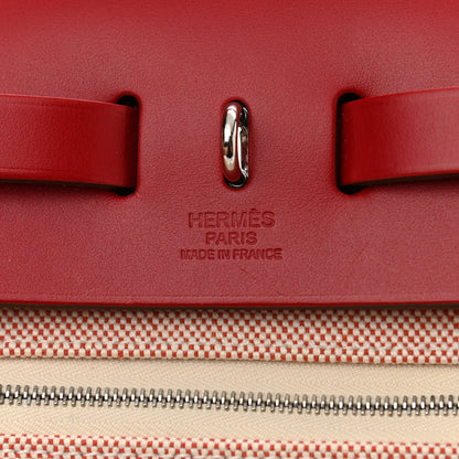 Hermes Vache Hunter Toile Pegase Pop Herbag Zip Retourne 31 PM Rouge Piment 6 of 9