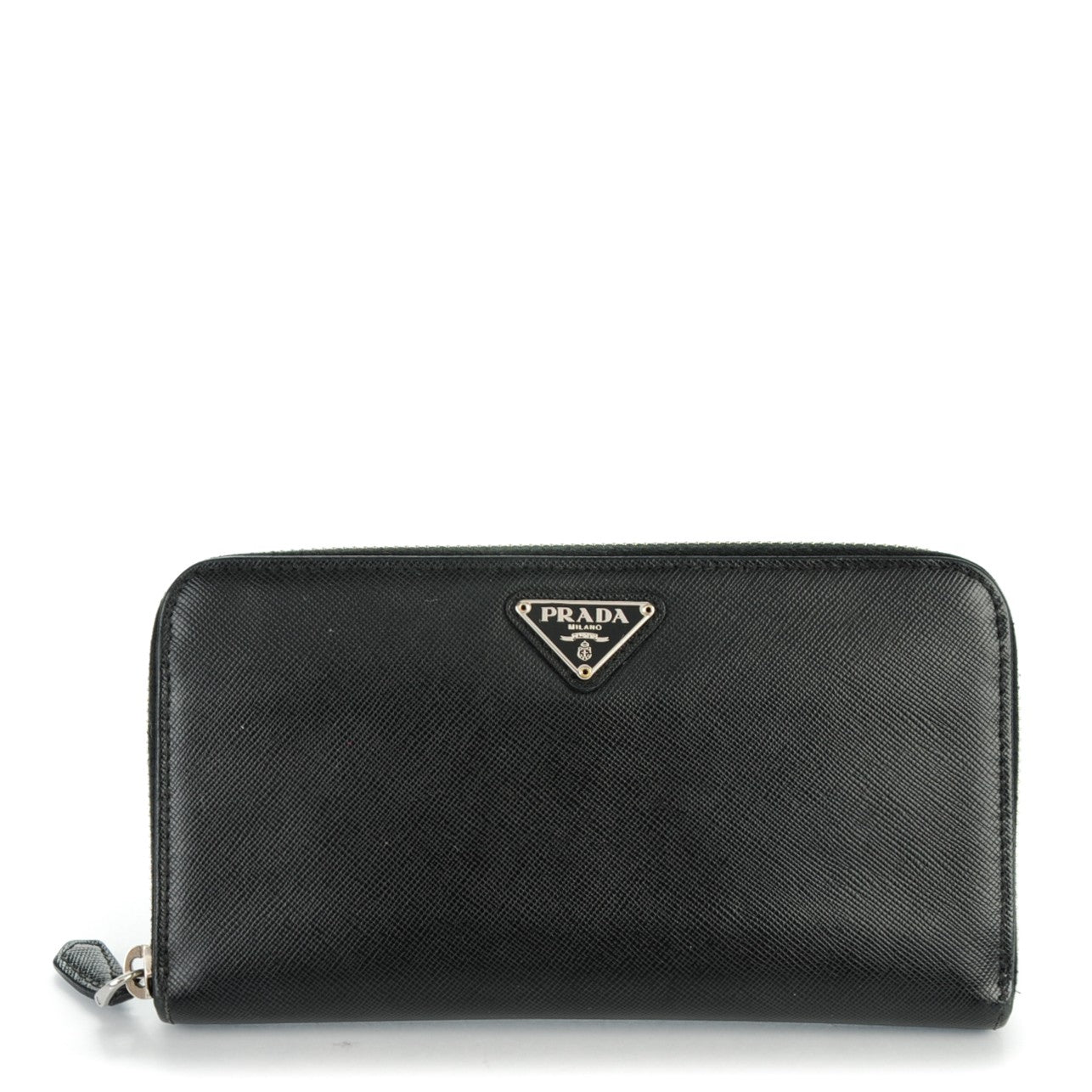 Saffiano Zip Around Wallet Nero Black