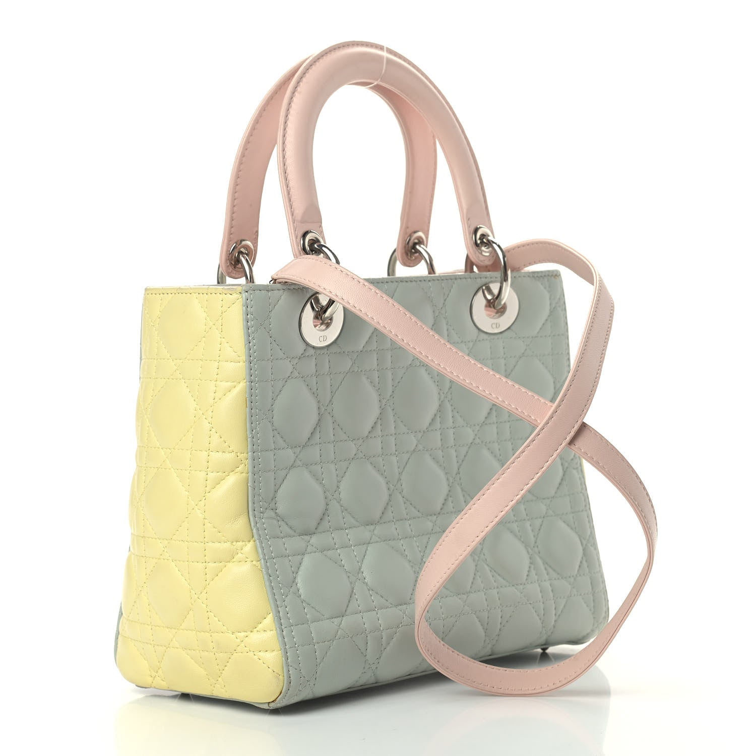 Christian Dior Lambskin Cannage Medium Tri-Color Lady Dior Multicolor 3 of 15