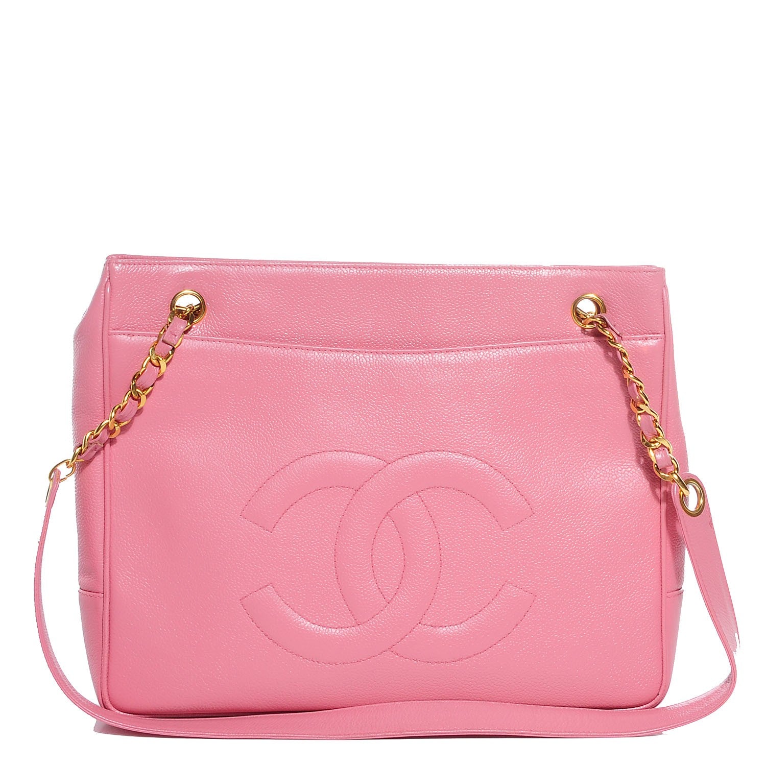 Chanel Caviar CC Shoulder Bag Pink 1 of 8