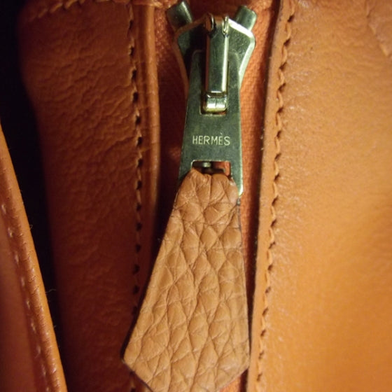 Hermes Taurillon Clemence Birkin 25 Orange 8 of 12