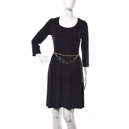 Chanel Crystal Logo Belt Black Gold 2 of 6