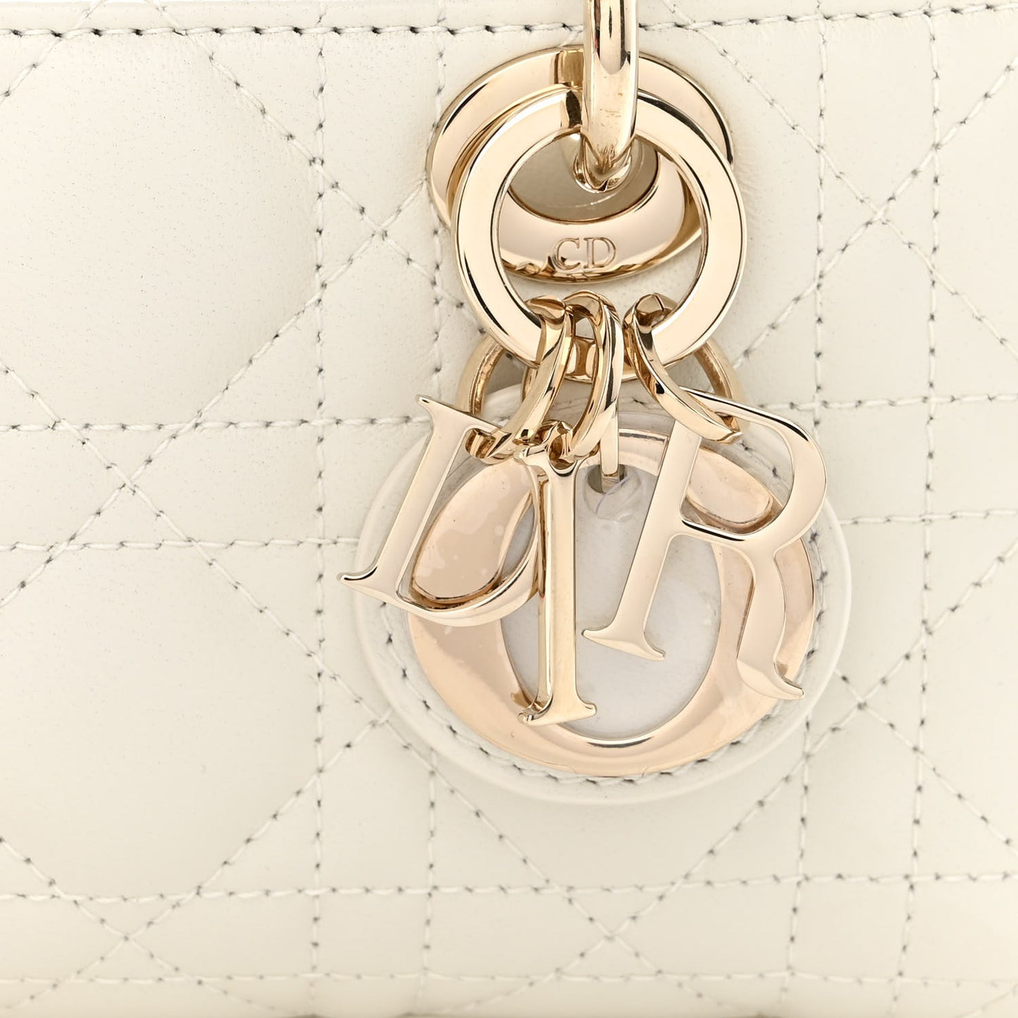 Lambskin Cannage Micro Lady D-Joy Latte