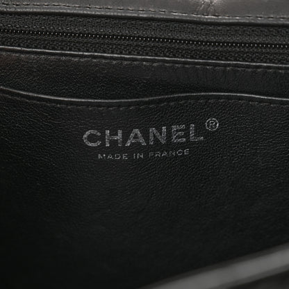 Chanel Crinkled Patent Quilted Jumbo Single Flap Black 6 of 12