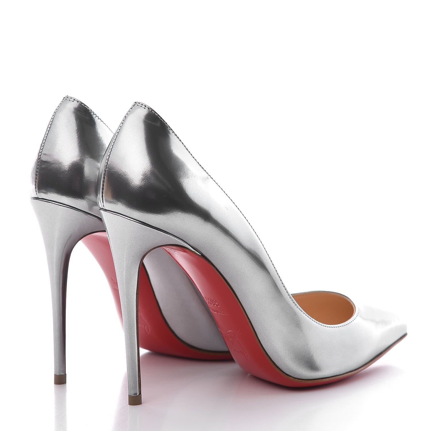 Christian Louboutin Pigalle Follies 100 Pumps 36.5 Antispecchio Silver 4 of 8