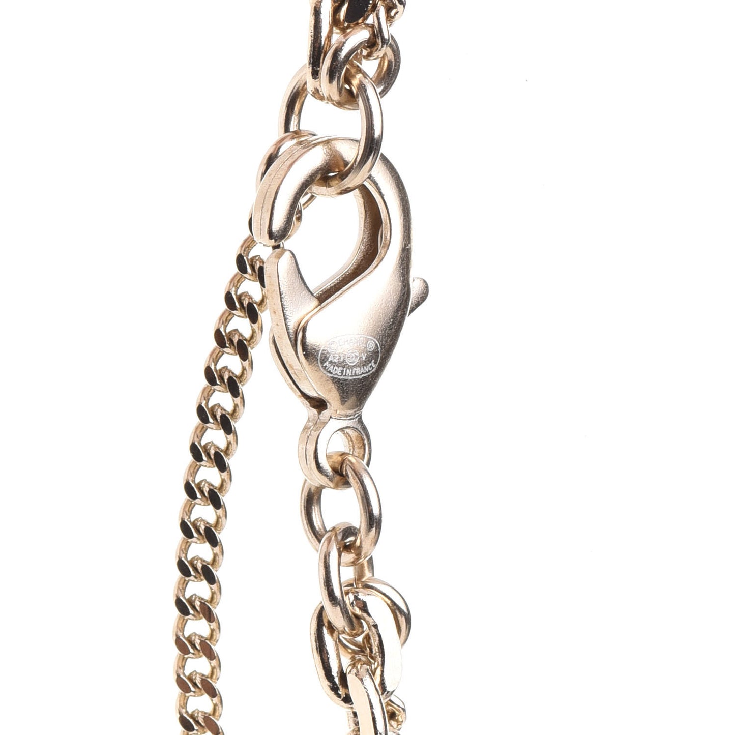 Crystal CC Multi Strand Chain Necklace Gold