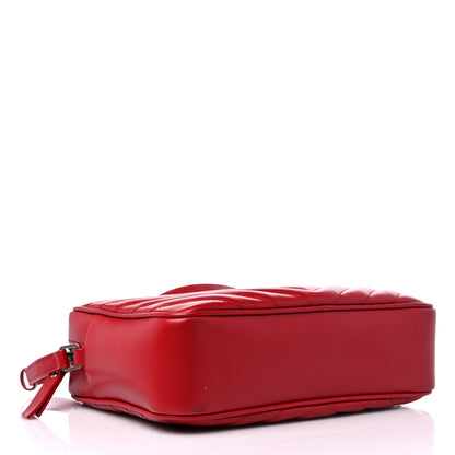 Saint Laurent Calfskin Matelasse Monogram Lou Camera Bag Red 3 of 13