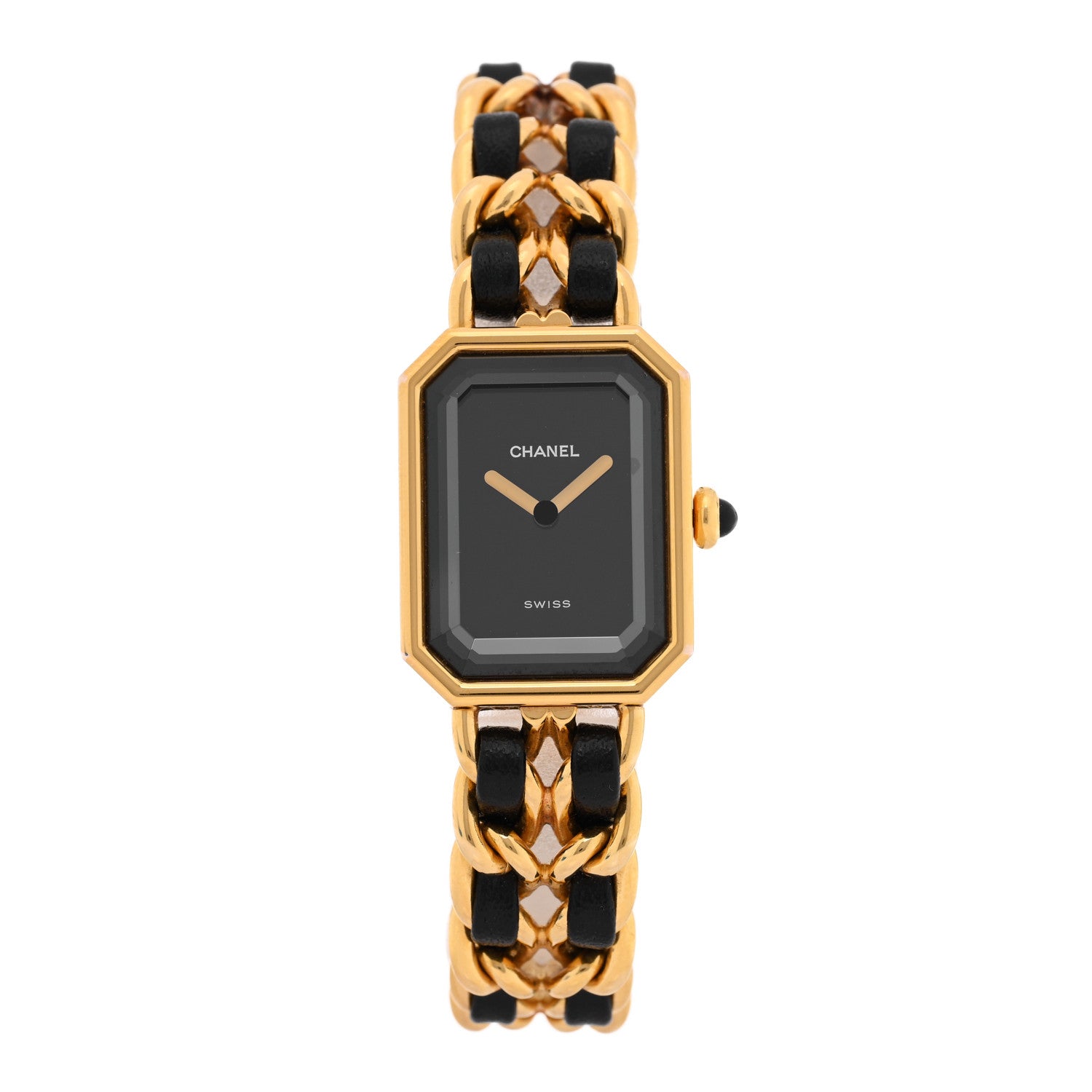 Chanel Stainless Steel Lambskin 20mm Chain Premiere Quartz Watch Gold L 1 of 4