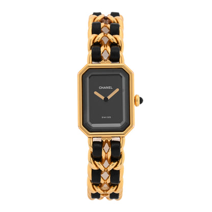Chanel Stainless Steel Lambskin 20mm Chain Premiere Quartz Watch Gold L 1 of 4