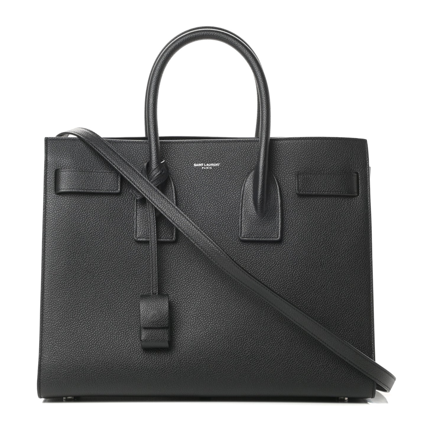 Grained Calfskin Small Sac De Jour Black