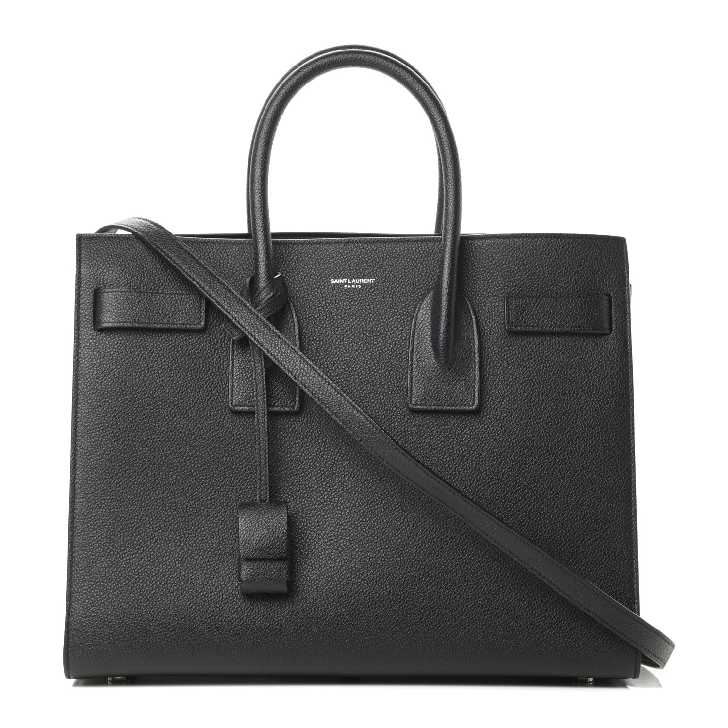 Saint Laurent Grained Calfskin Small Sac De Jour Black 1 of 11
