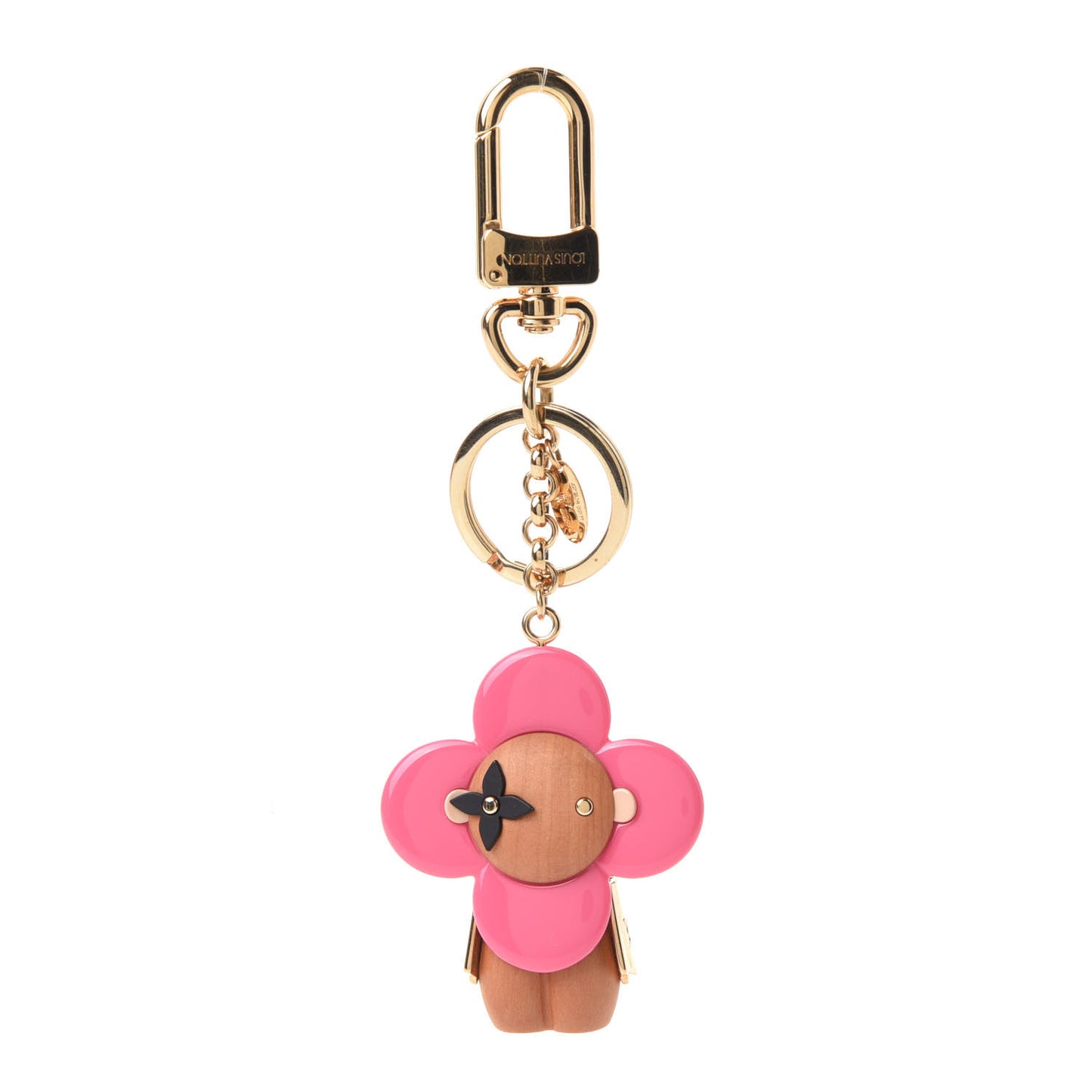 Resin Wood Vivienne Bag Charm Pink