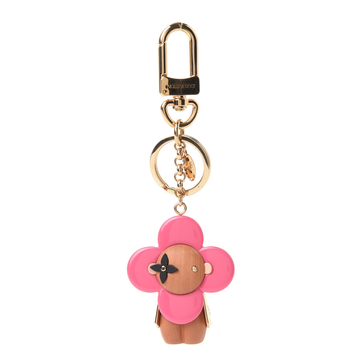 Louis Vuitton Resin Wood Vivienne Bag Charm Pink 1 of 5
