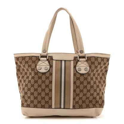 Gucci Monogram Web Sunset Tote Off White 1 of 16