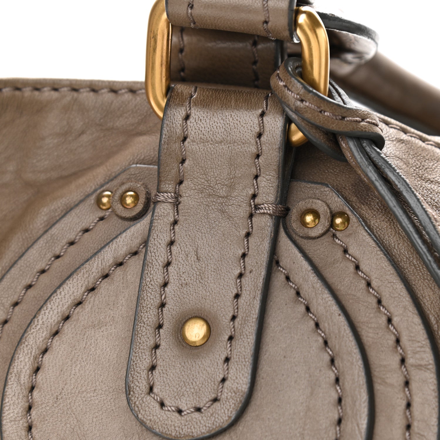 Chloe Leather Paddington Tote Gris Vert 16 of 22