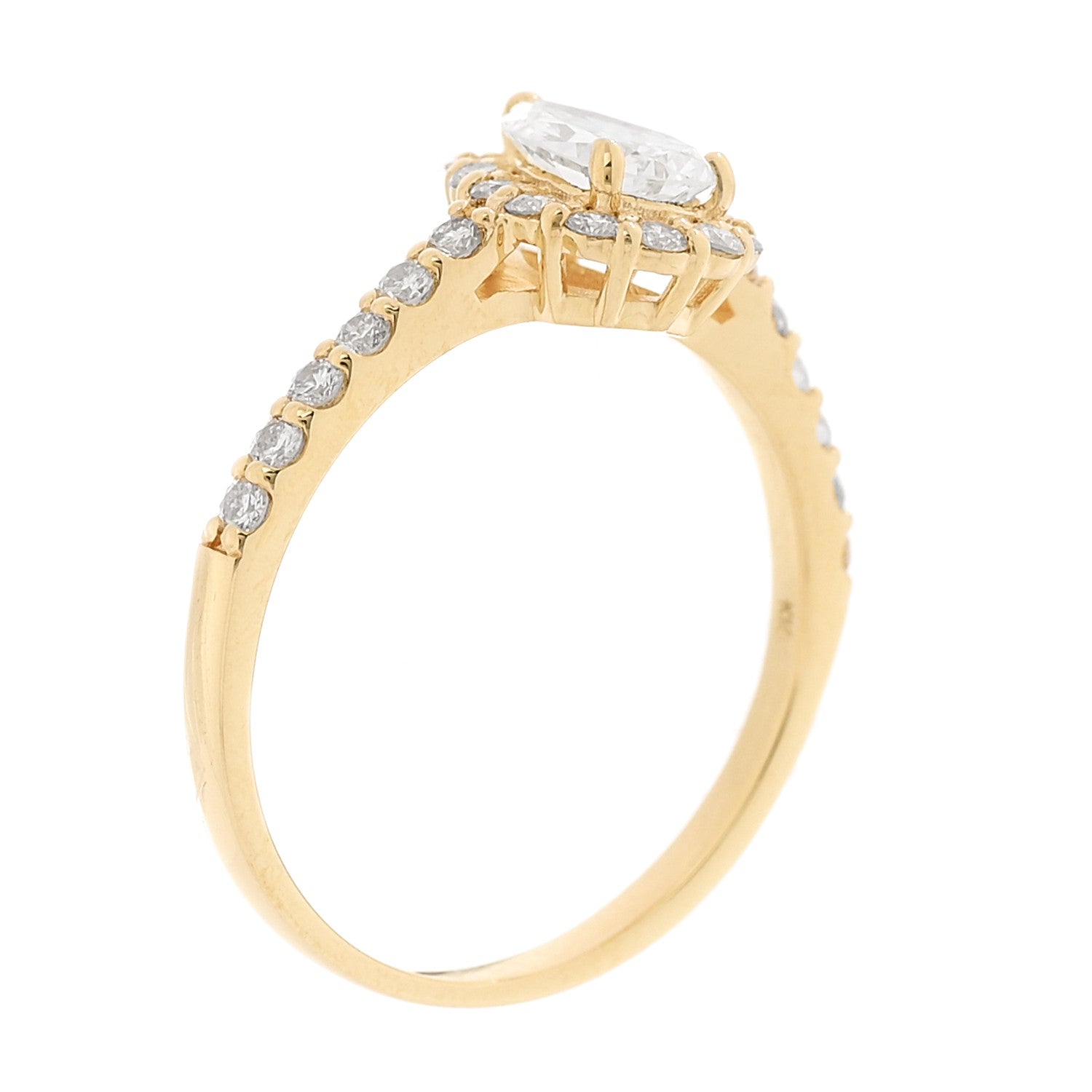 Parker & West by FASHIONPHILE 18K Yellow Gold Diamond .53ctw Pear Cut Engagement Ring  53 6.25 6 of 9