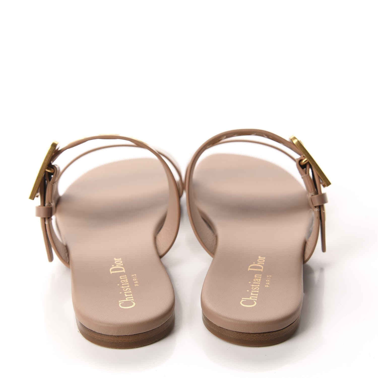Christian Dior Calfskin D-Dior Slide Sandals 39.5 Rose De Vents 5 of 10