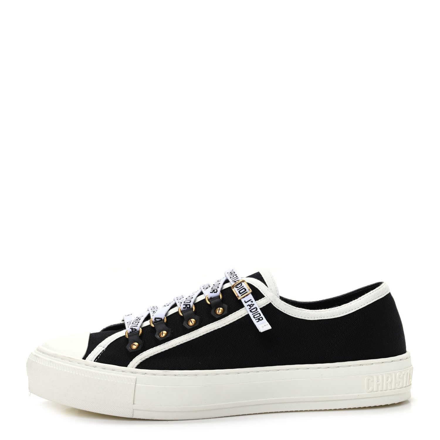 Christian Dior Canvas Walk'N'Dior Low Top Sneakers 41 Black 1 of 7