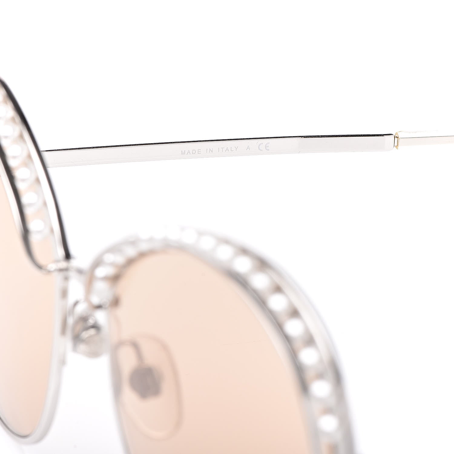 Chanel Pearl Sunglasses 4246-H Silver Beige 5 of 8