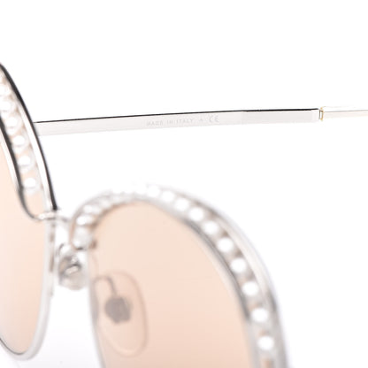 Chanel Pearl Sunglasses 4246-H Silver Beige 5 of 8