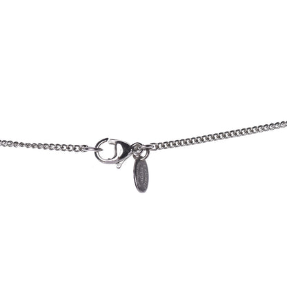 Chanel Crystal CC Pendant Necklace Silver 5 of 7