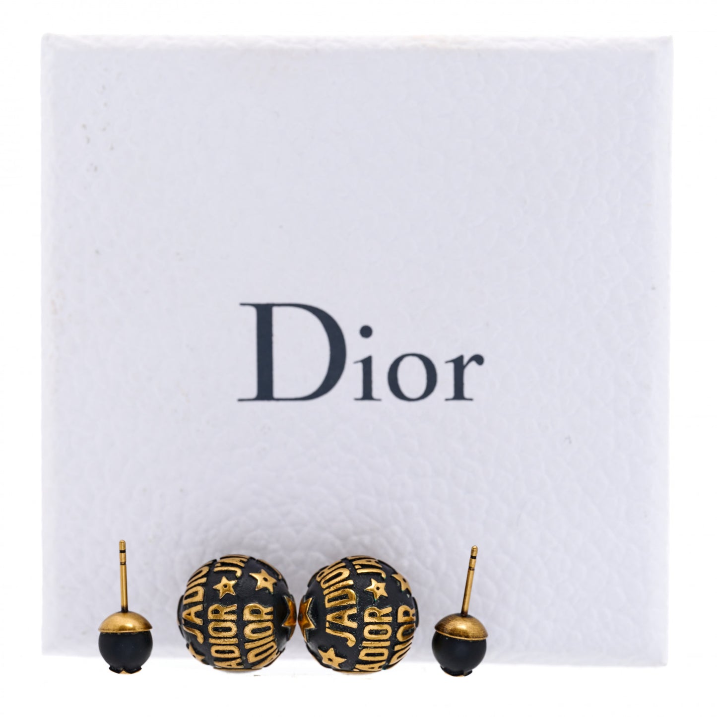 Metal J'Adior Mise En Dior Tribal Earrings Black
