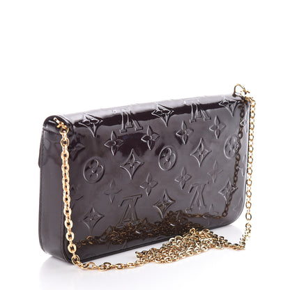 Louis Vuitton Vernis Pochette Felicie Chain Wallet Amarante 3 of 10