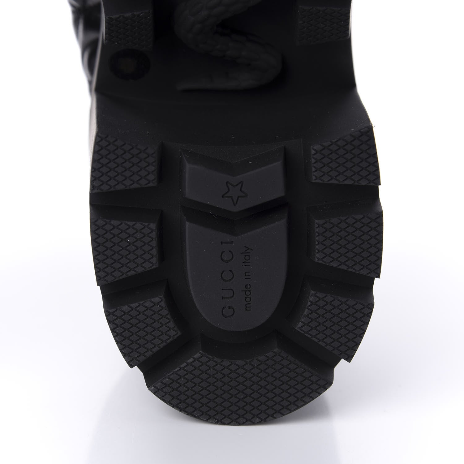 Gucci Calfskin Nappa Rhombus Quilted Trip Ankle Boots 40 Black 9 of 10