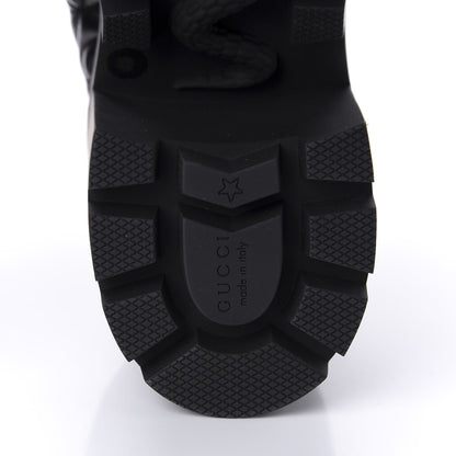Gucci Calfskin Nappa Rhombus Quilted Trip Ankle Boots 40 Black 9 of 10