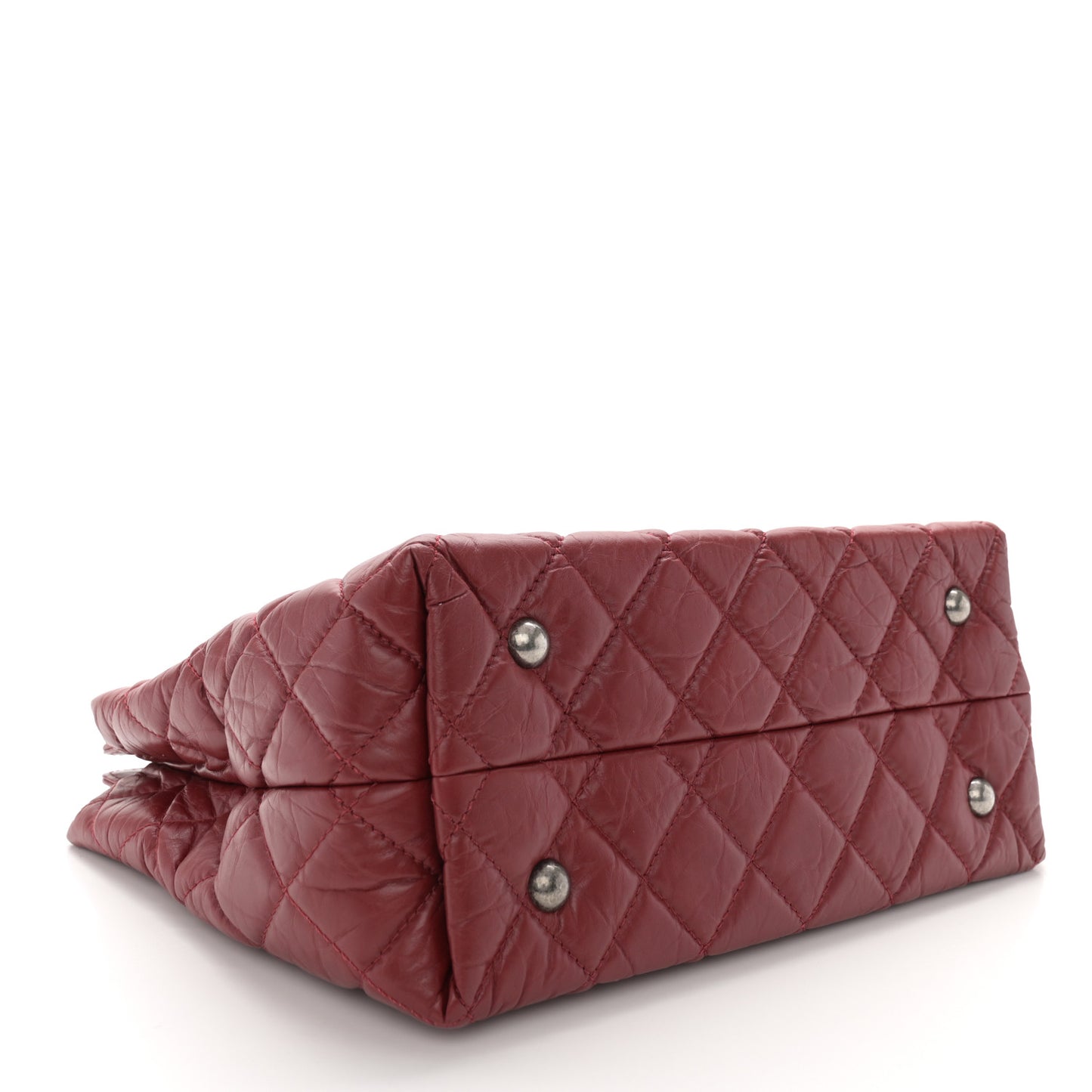 Aged Calfskin Quilted Reissue 2.55 Tote Red
